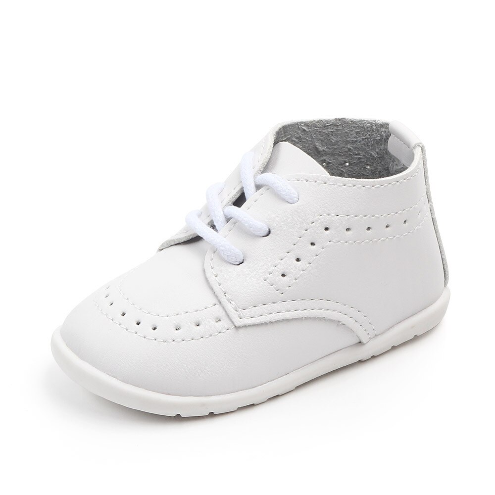 Ngouxm Kinderen Schoenen Pu Leer Waterdicht Martin Laarzen Kinderen Snowboots Meisjes Jongens Rubberen Laarzen Mode Sneakers: WHITE / 20