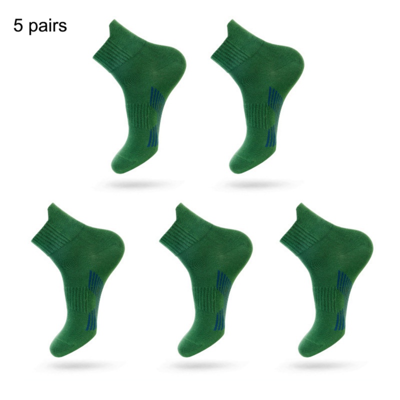 5 paia di calzini sportivi unisex antisudore donna uomo calzini traspiranti a tubo corto calzini sportivi per corsa tutto'aperto pallacanestro calcio: G1
