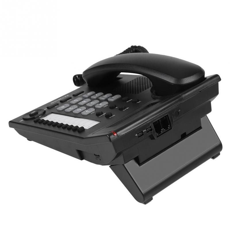 Corded Phone with Speakerphone LCD Display Corded Phone with Speakerphone Desktop Corded Telephone Mute Function with Bracket