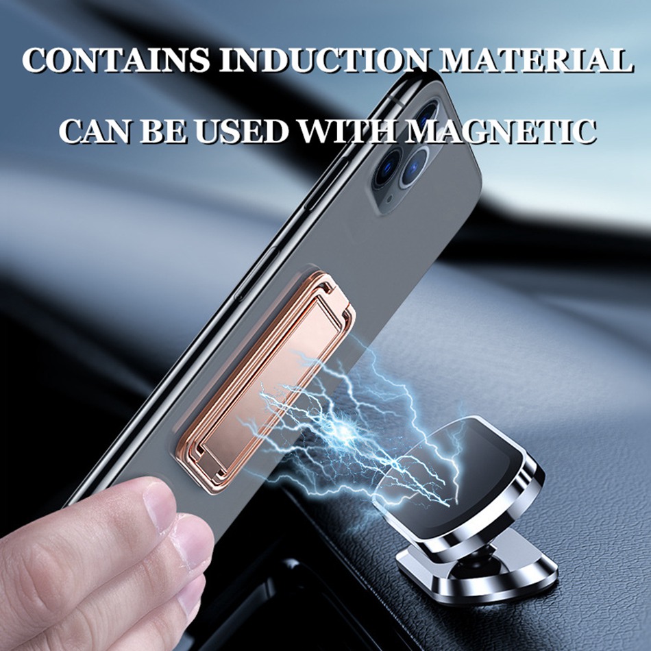 Soporte Universal para teléfono móvil, accesorio de aleación de Zinc, anillo plegable, ultrafino, magnético, para coche, tableta, PC, escritorio