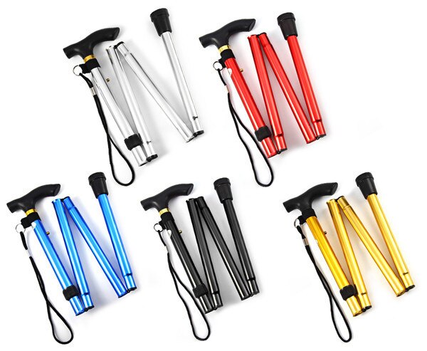 Outdoor walking stick for the elderly, folding walking stick, non-slip telescopic stick