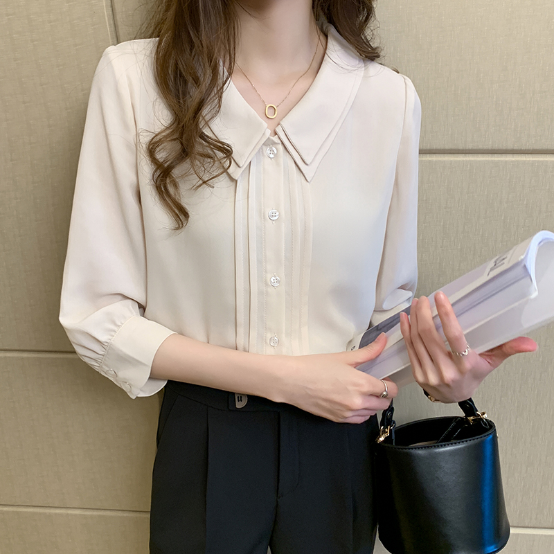 Blusa De gasa De manga corta para verano, camisa De para Mujer, D328,