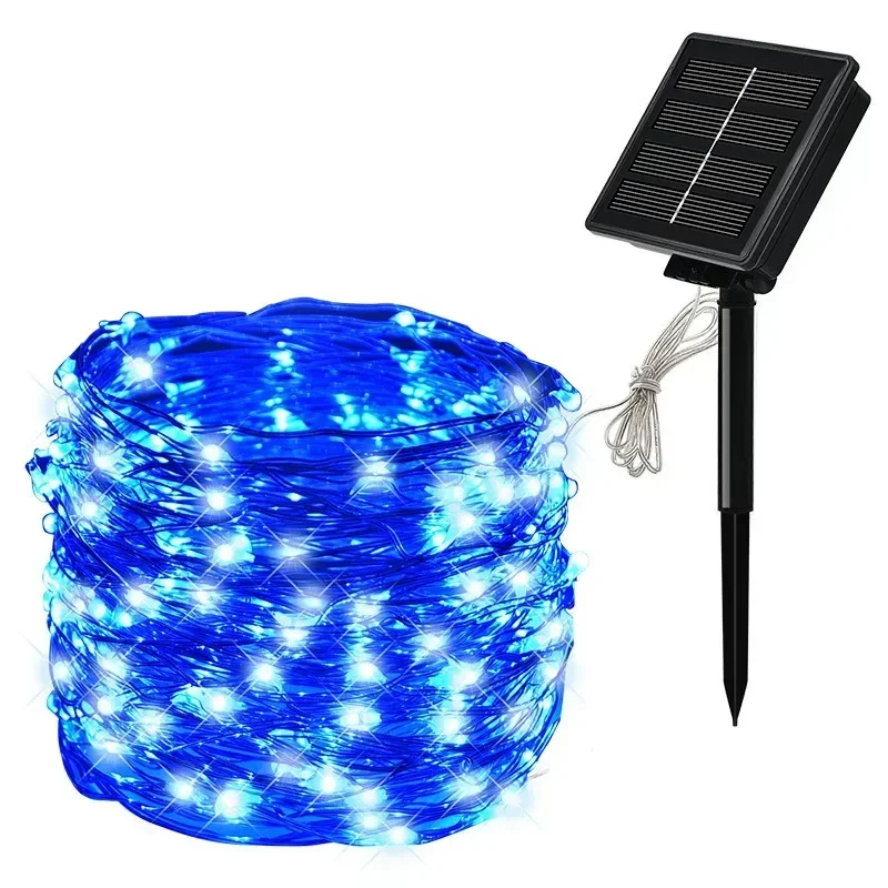 1 Pack Solar Lights Outdoor Waterproof Solar Fairy LED String Light With 8 Modes Twinkle Lights For Garden Party Wedding Decor: sunny yellow / 11-15W