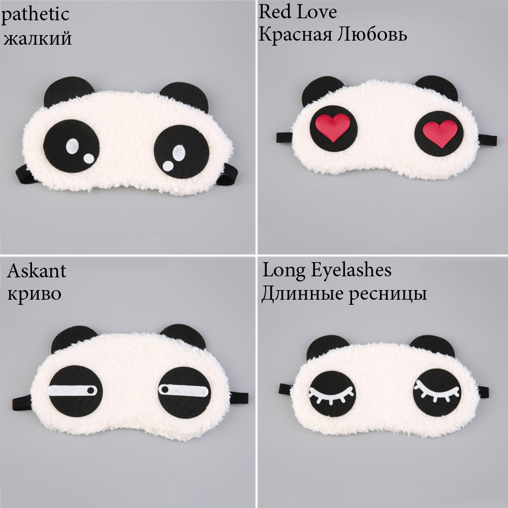 Mask för sömn söt panda sovande ansikte ögonbindel ögonskugga andas barn kvinnor reseskydd sjukvårdshjälp ögonlappsverktyg