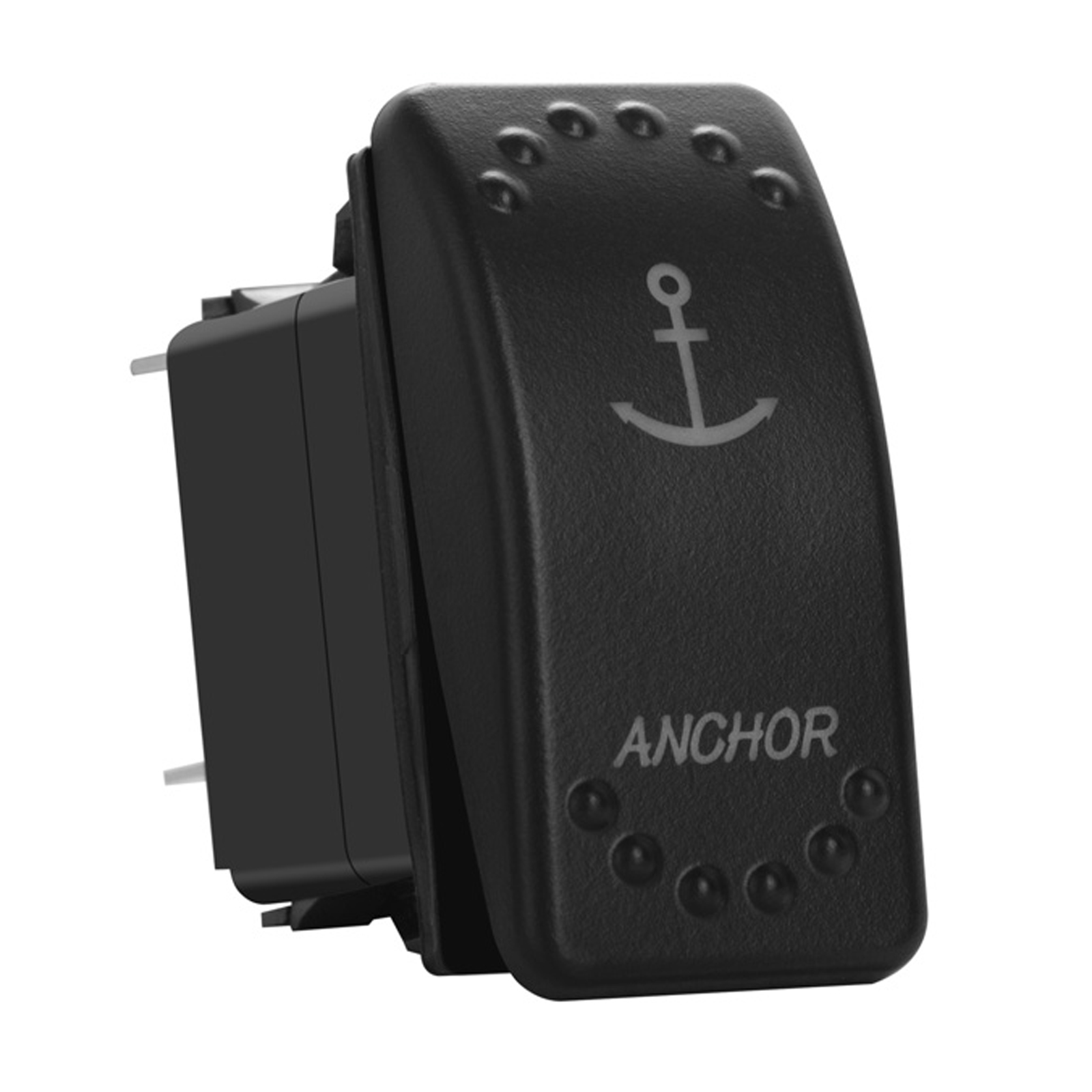 12V 20A (ON) OFF ON Blue Led ANCHOR Rocker Switch Up Momentary Down maintained Boat Switch IP68 Waterproof Universal: switch