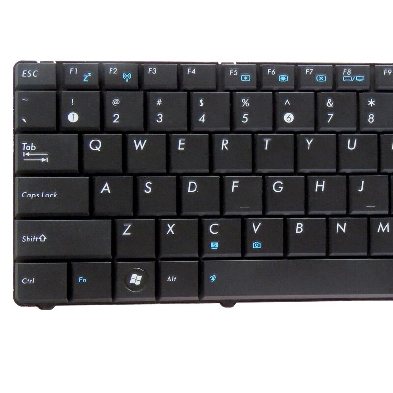 GZEELE Laptop Keyboard for ASUS K70 Series - US Layout, Black