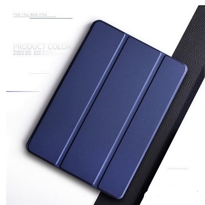 Case For Samsung Galaxy Tab A T550 T555 SM-T550 SM-T555 9.7" Cover Flip Tablet Cover Leather Smart Magnetic Stand Shell: Navy blue