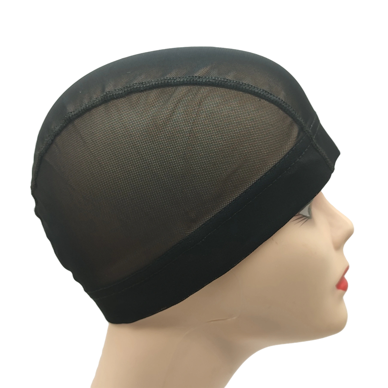 1PC Black Stretchable Breathable Mesh Dome Wig Cap Spandex Base for Wig Making