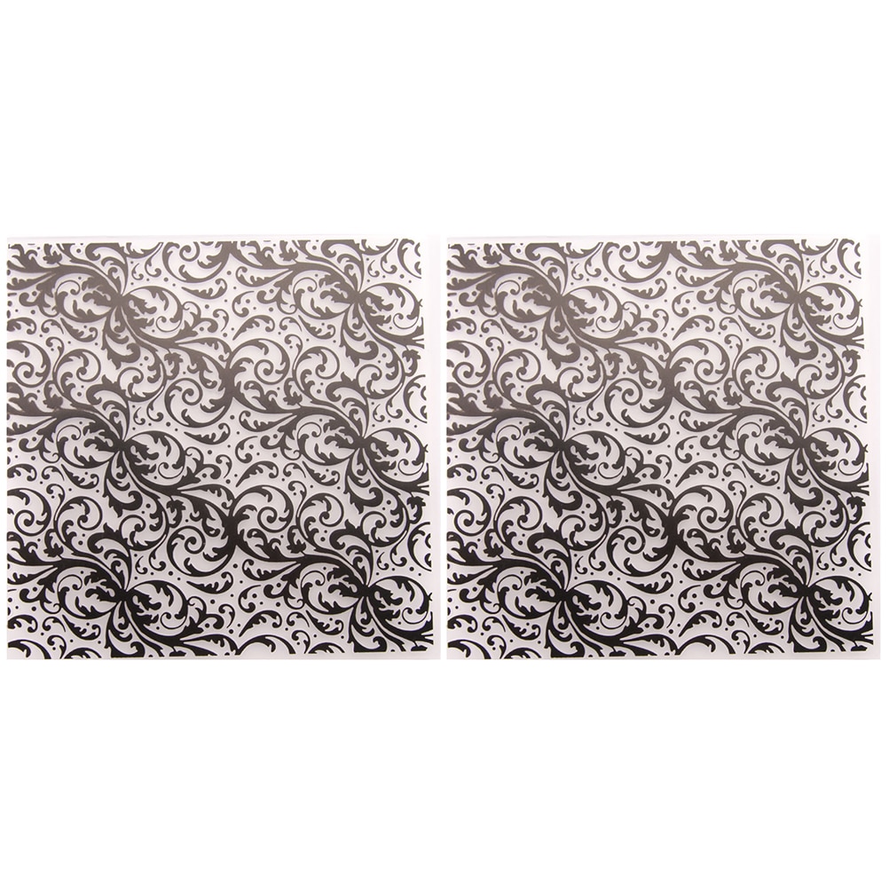 2Pcs Bump Embossing Dies Plastic DIY Template Handmade Art Craft DIY Stencil DIY Crafts (Handwritten Text Pattern)