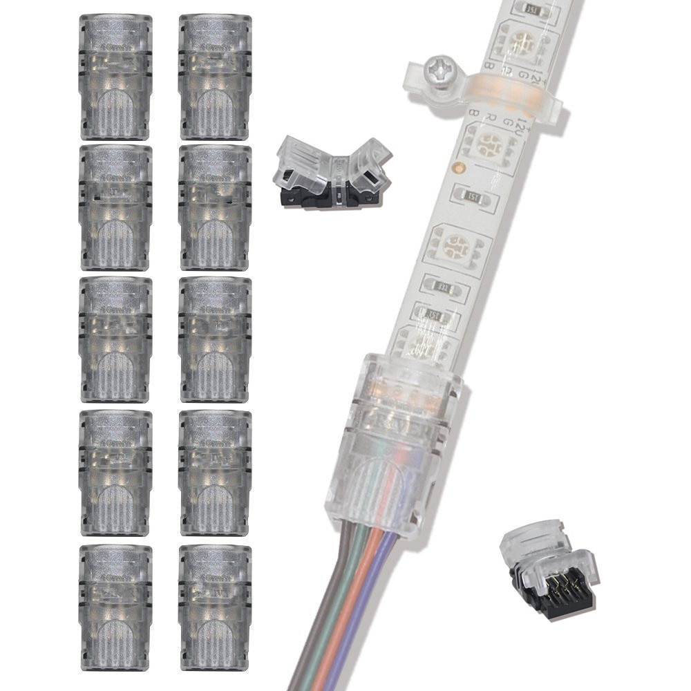 Necen 10 STKS Waterdichte IP65 5050 LED Tape Licht Aansluiting Dirigent LED Strip Wire Connector voor 10mm RGB