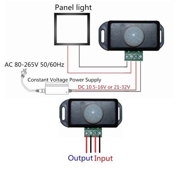 Dc 12-24 v mini infrarød pir bevægelsessensor switch detektor til belysning lys