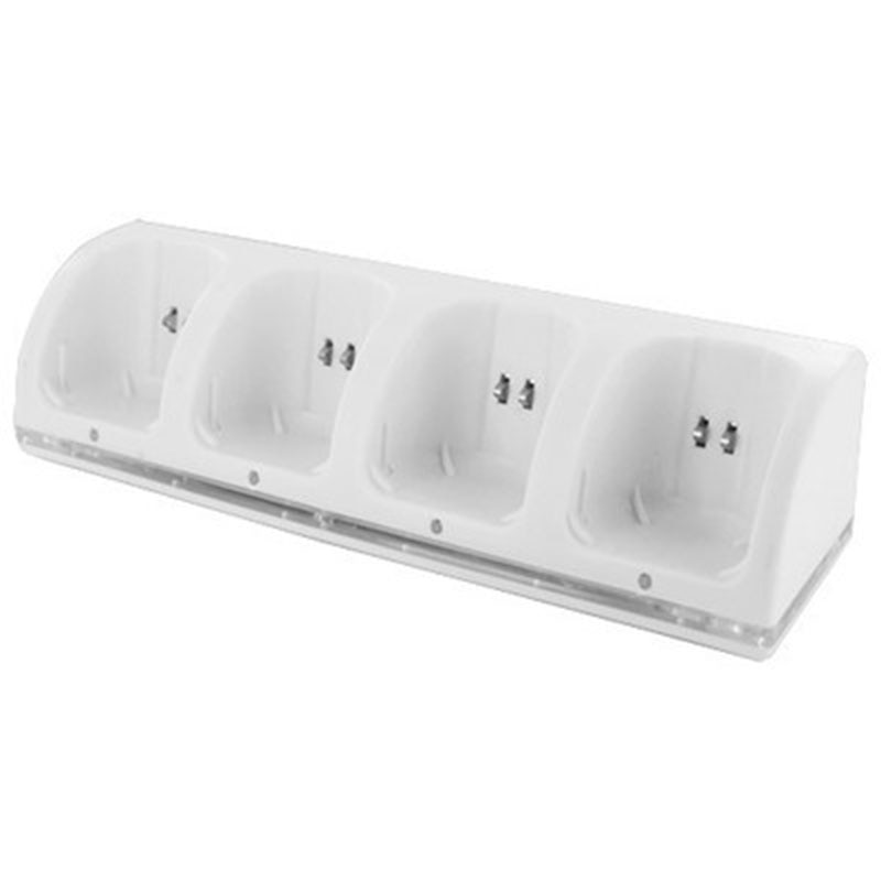4 x Oplaadbare Batterij en Quad 4 Dock Station Charger Kit voor Nintendo Wii Game Controller wit