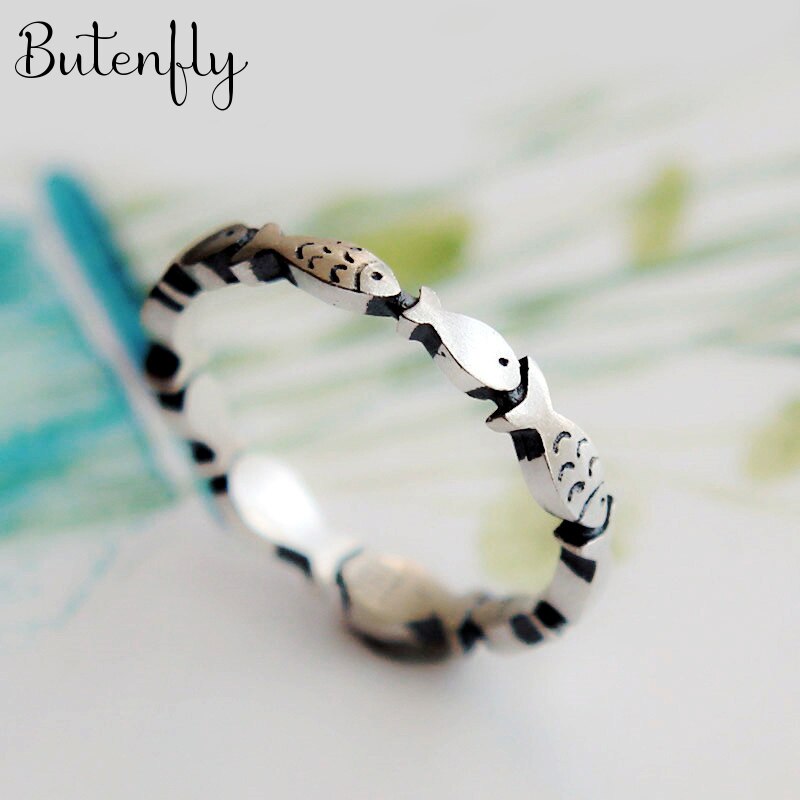 Persoonlijkheid Bohemian Vintage Vis Ringen Voor Vrouwen Mannen Vintage Ringen Gothic Sieraden Valentines