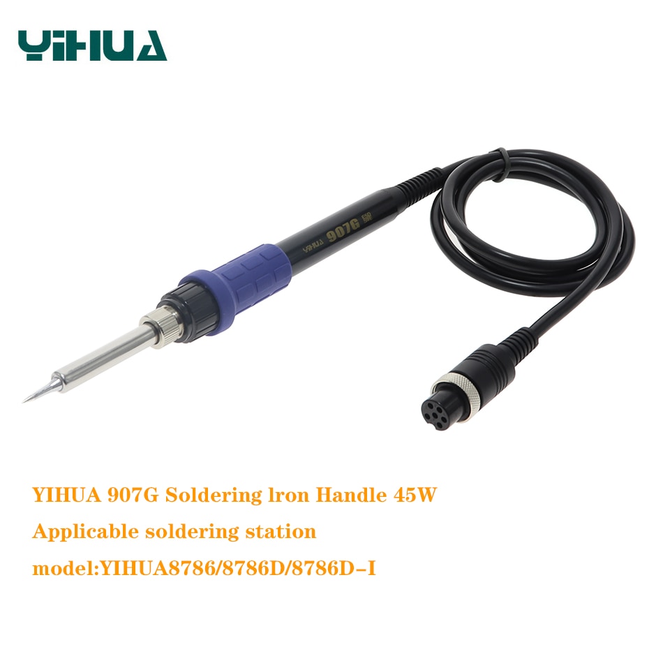 YIHUA-mango de soldadura eléctrica, 907G, 45W, adecuado para Estación de soldadura YIHUA 8786D-I