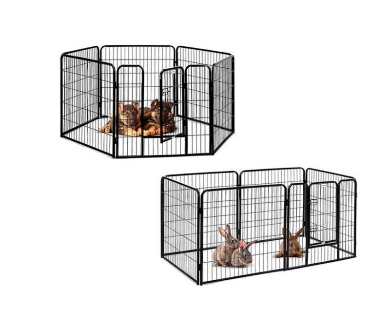 Foldable Pet Dog Fence Gates For Dog Cat Security Guard Install Easily Enclosure Dog Fences Puppy Kennel House Dog Supplies HWC