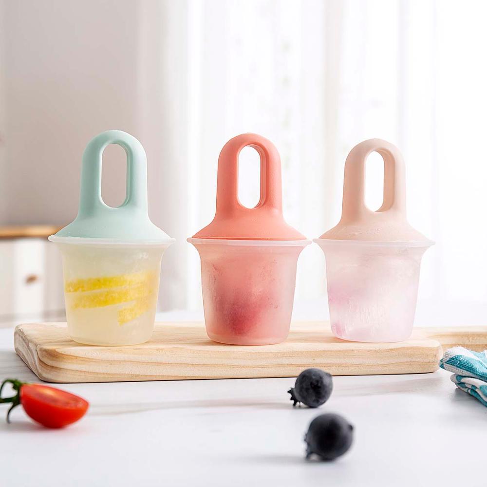 Molde redondo para hacer helados, palito de cubitos de hielo, bandeja de hielo casera, funda duradera, herramienta para postres