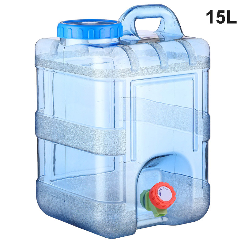 15l drikkevandsspand med vandhane 15l bærbar genbrugsbeholder af plast: Default Title