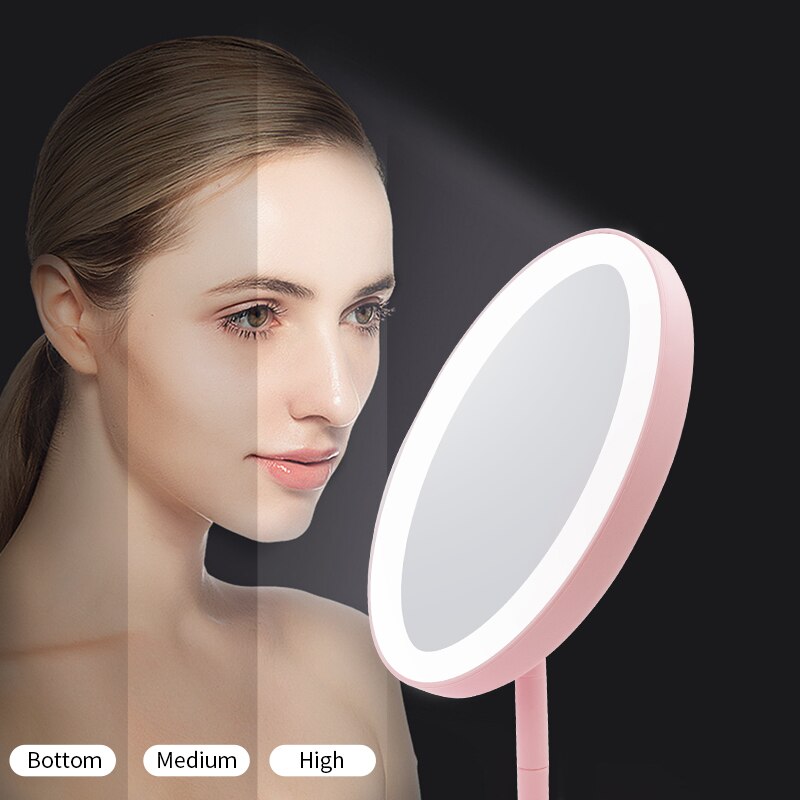 Makeup spejl led touch screen spejl stående spejle bord spejle forfængelighed miroir kosmetik spejl med lys make up miroir