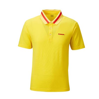 Camisetas manga corta de KAWASAKI de secado rápido, camiseta de tenis 100% poliéster, ropa deportiva, camisetas transpirables con botones ST-R1236: ST-R1236 Yellow / XXL