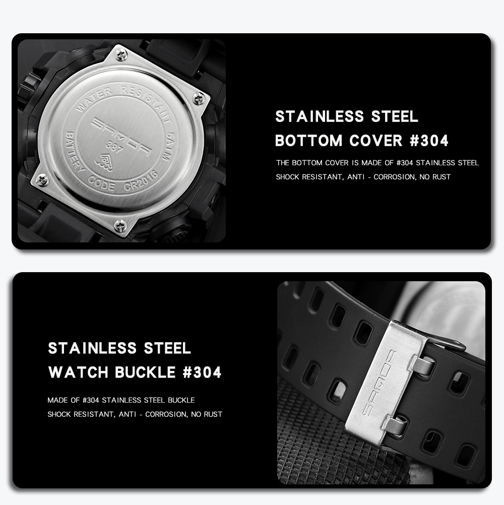 Digital Watches Waterproof Alarm-clock Electronic Movement Watch Sport Chronograph Wristwatch Men SANDA Top Brand reloj hombre