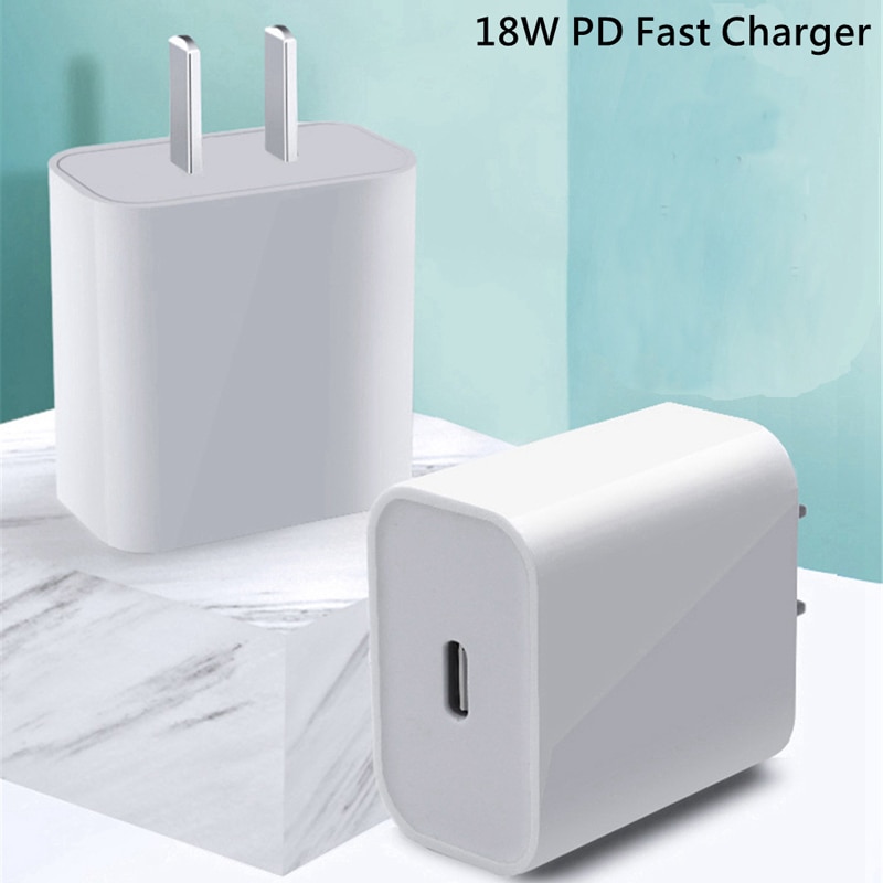 18W PD USB Typ C Schnelle Ladegerät Adapter Für iPhone 11 Profi XR X Xs Max 12 Mini Schnelle PD ladegerät Hafen EU uns UK AU Stecker Reise Zauberstab