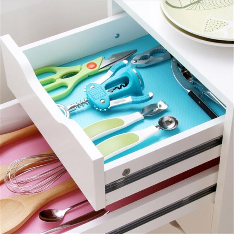 Waterdichte Keuken Tafel Mat Laden Kast Plank Liners Dikke Vocht Thuis Garderobe Pad Schoenen Kast Mat Muurstickers