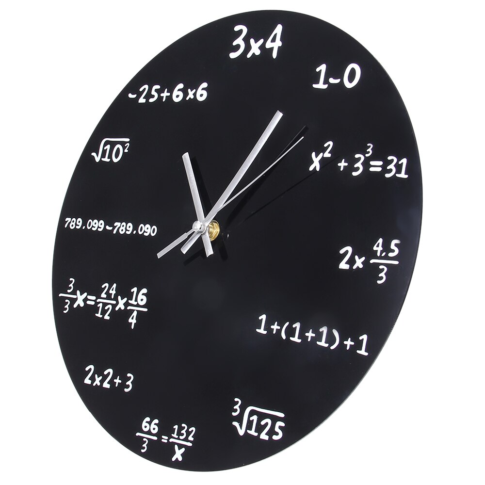 Large Wall Clock Mathematics Blackboard Pop Quiz Clock Modern Big Wall Watches For Living Room Wall Decor