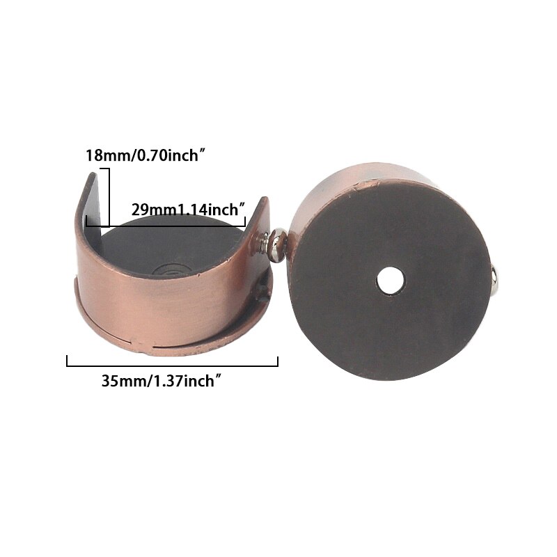 2PCS U Form Regal Unterstützung Halterung Dusche Vorhang Stange Halter 28mm Legierung Aussparung Seite Halterung Vorhang Stange Wand unterstützung Dekoration: 03