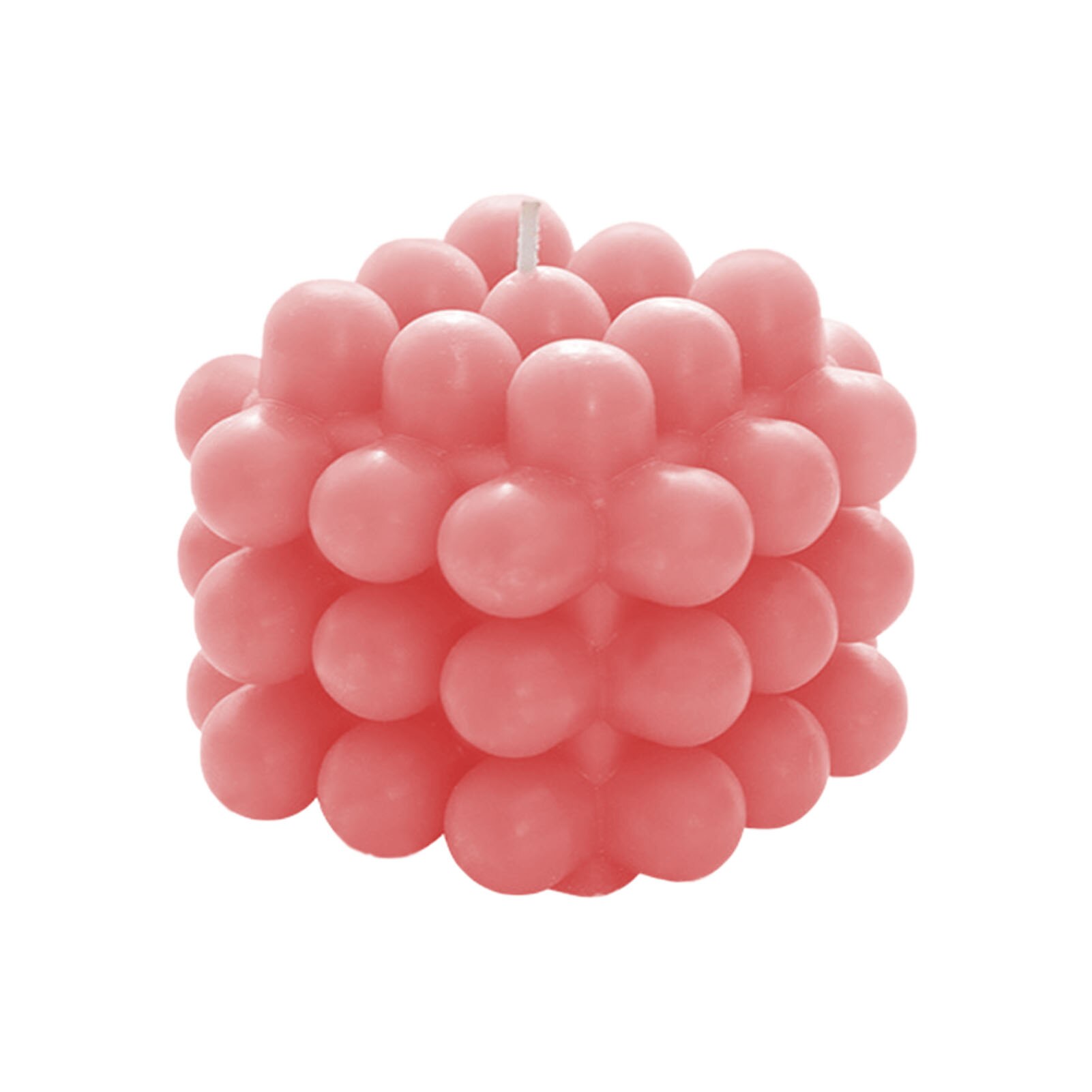 Cubo de burbujas para aromaterapia, vela de cera de soja sin humo, perfumada, redonda y , 250g: Pink