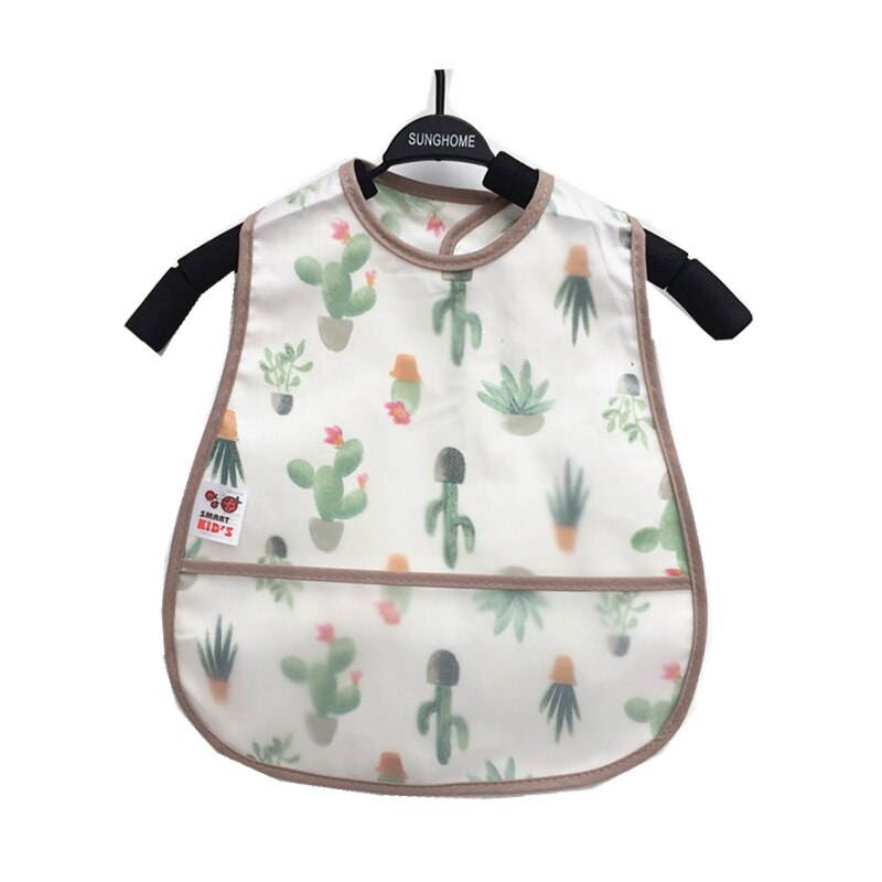 Verstelbare Baby Slabbetjes Eva Waterdichte Lunch Feeding Slabbetjes Baby Cartoon Voeden Doek Kinderen Baby Schort Babador Bandana: Cactus