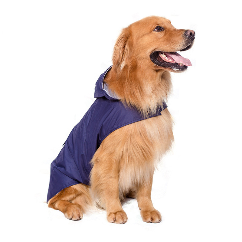 Chubasquero impermeable para mascotas, ropa para perros grandes, abrigo al aire libre, chaqueta de lluvia reflectante, Golden Retriever, Labrador, Husky, poncho grande