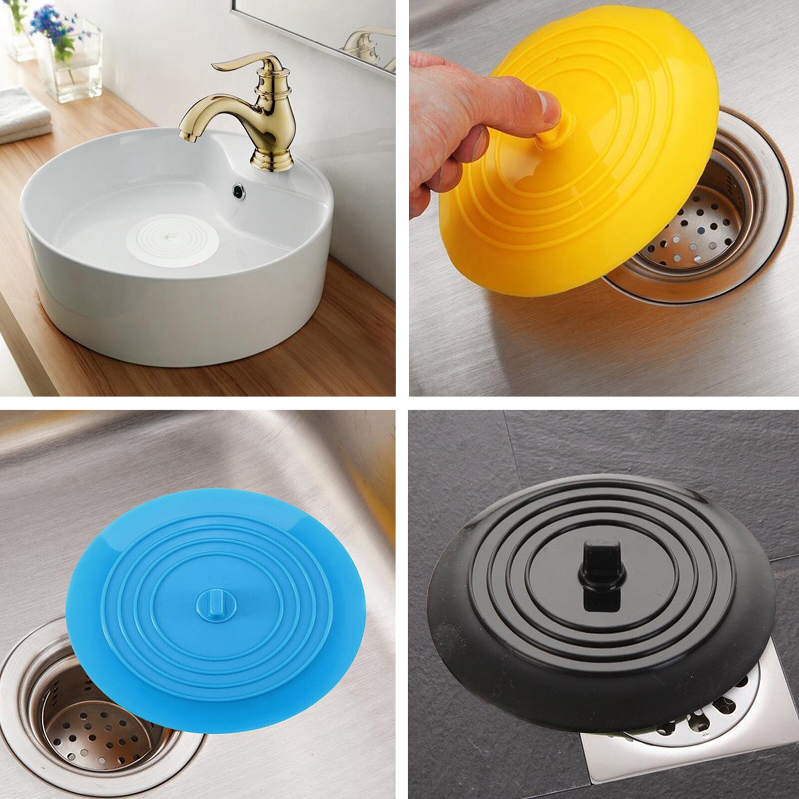 Badkuip Drain Stopper Siliconen Bad Drain Stopper Plug Cover Voor Badkamer, Vloer Drains En Keuken
