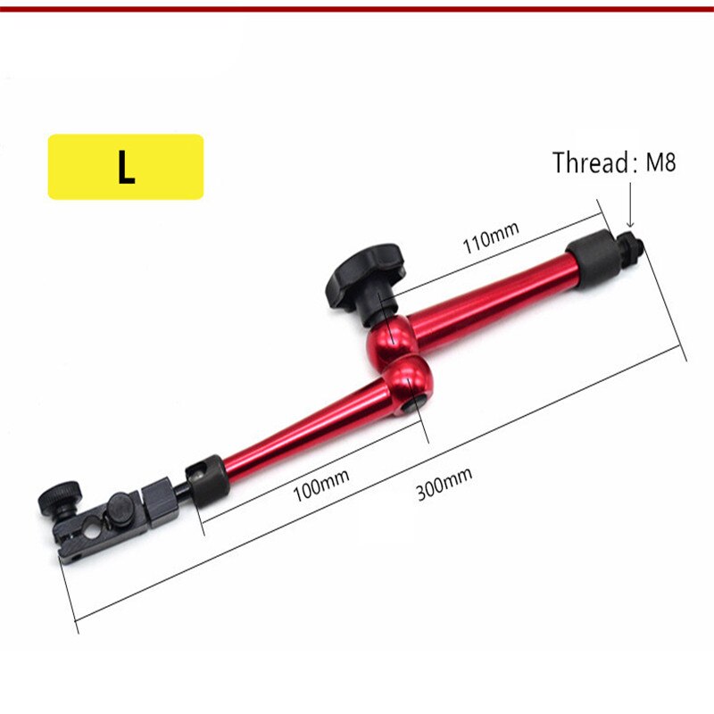 Flexible Dial Test Indicator Gauge Universal Magnetic Base Holder Stand Table Scale Precision Indicators Measurement Tool: White