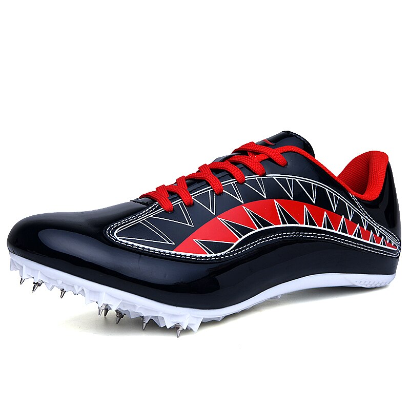 Spring Autumn Track Shoes Man Spiked Shoes Men Brand Big Boy Feiyue Shoes Leather Spike Sneakers Women: Black / 11.5