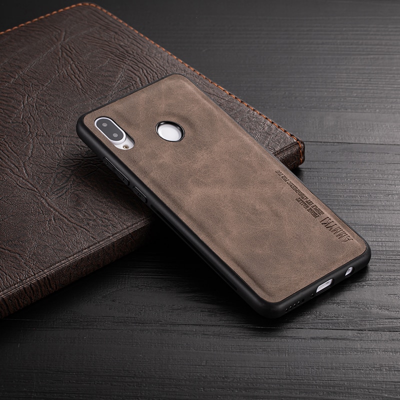 Leren hoesje voor samsung galaxy  a40 m10 m20 m30 hoesje tpu bumper hoesje voor samsung  a40 m10 m20 m30 hoesje: Voor samsung  a40 / Bruin