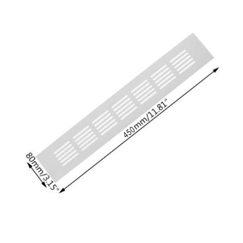 Lüftungsschlitze Lochblech Aluminium Legierung Metall Luft entlüften Lamellen Grill Abdeckung Belüftung Gitter 225mm * 80mm