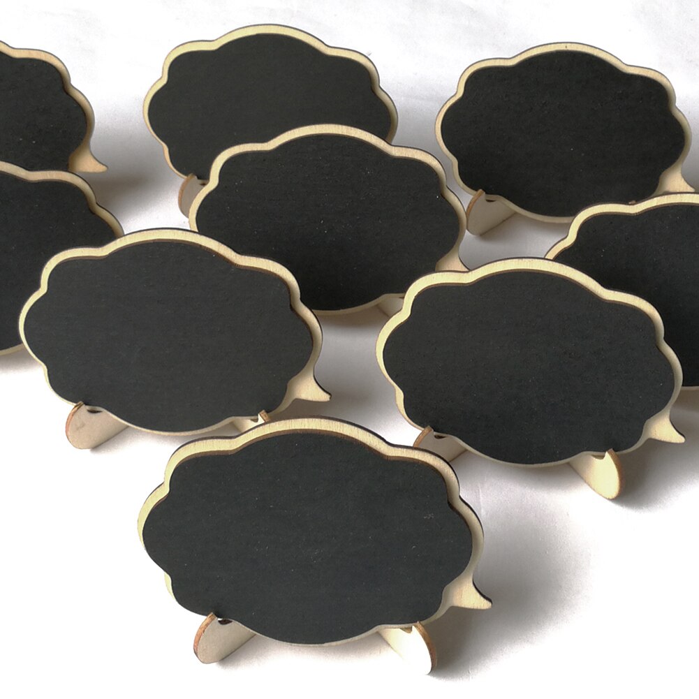 Mini Houten Dubbelzijdig Krijtbord Teken Message Board Wedding Party Tafel Decor Nummer Kaart