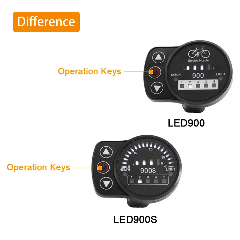 Okfeet Kt Led 900 S 900 Ebike Display Elektrische Fiets 36V 48V Led Display Voor Elektrische Fiets