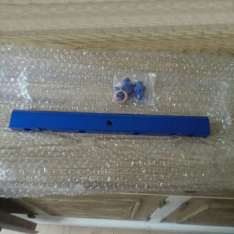 Car Turbo Aluminium Billet Top Feed Injector Fuel Rail Turbo Kit Blue for- 20V 1.8T