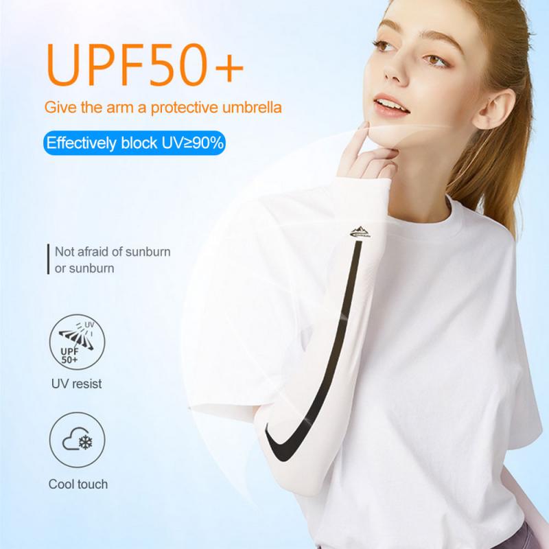 1Pairs Unisex Cooling Arm Sleeves Cover Cycling Running UV Sun Protection Outdoor Men Nylon Cool Arm Sleeves Cycling Accessories