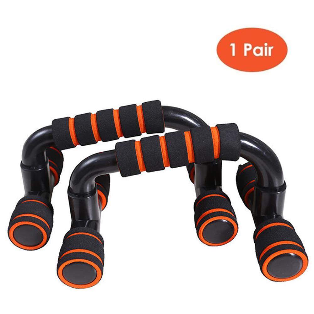 2 stk push up stand bar fitness stande i-type håndtag svampe grip bars gym muskel træning pushup bryst træner bodybuilding: Orange