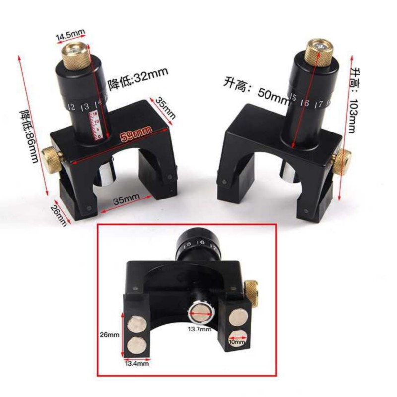 Raboteuse magnétique réglable pour table à bois, réglage de la hauteur du couteau, 2 pièces