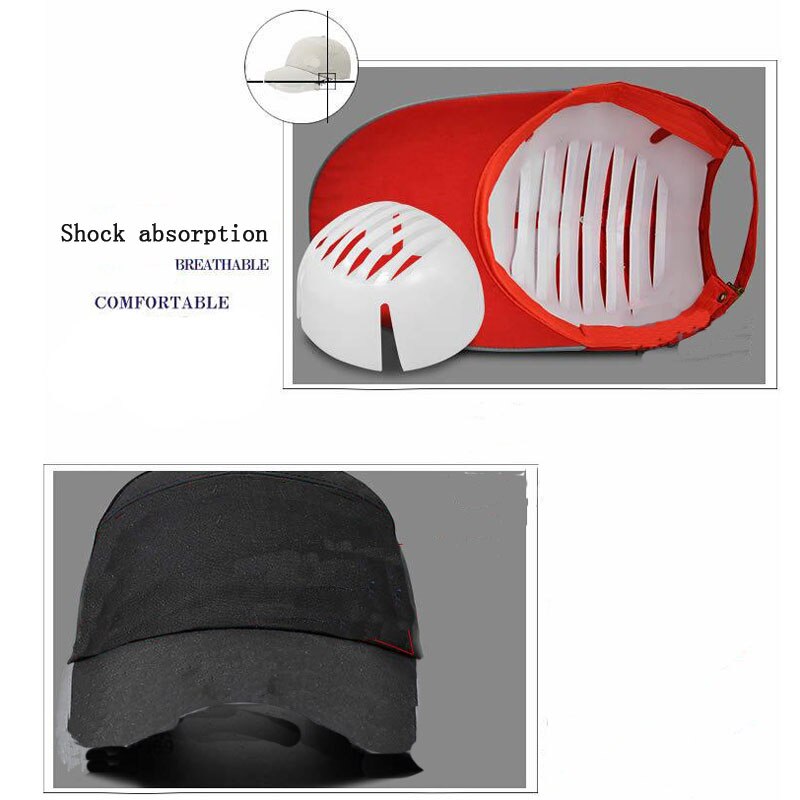 Bump cap skyddshjälm arbetsskyddshatt andas säkerhet lätt hjälmar baseball stil för ytterdörrar dmz 010