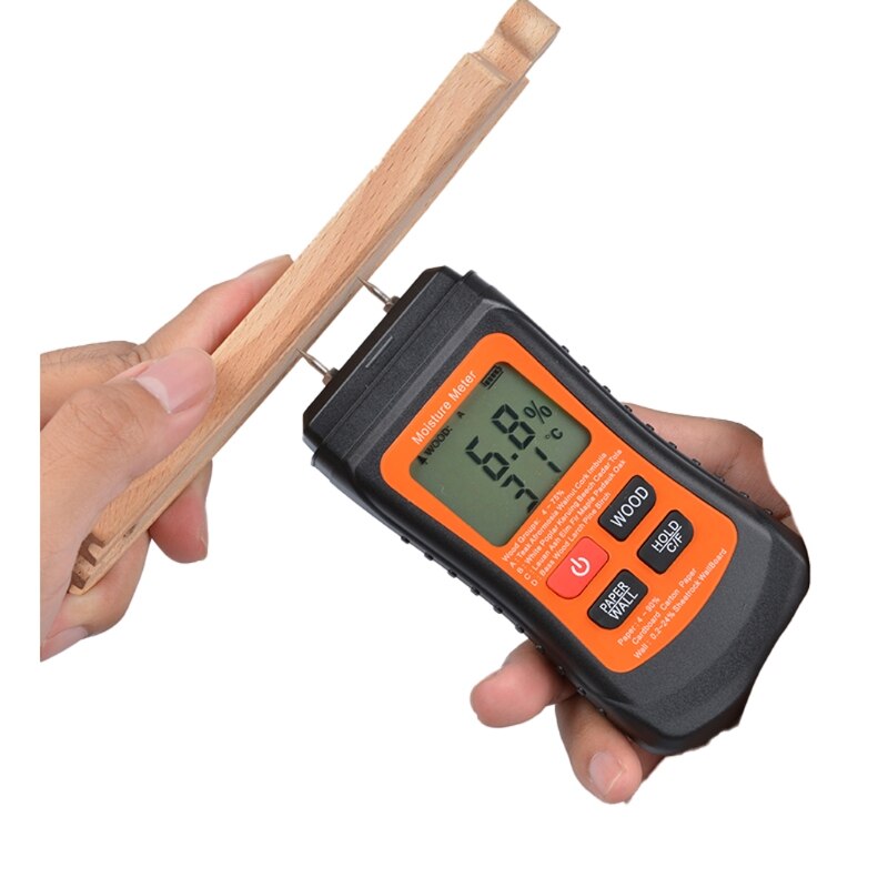 Digital Wood Moisture Meter Paper Humidity Tester Wall Hygrometer Timber Damp De