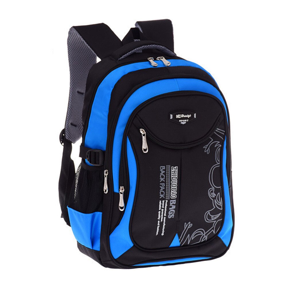 Children Orthopedics School Bags Kids Backpack In Primary Schoolbag For Teenagers Girls Boys Waterproof Mochila escolar: black blue