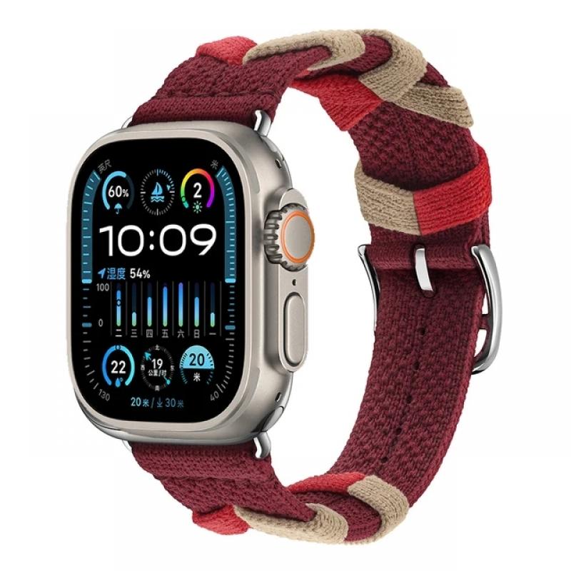 Bridon Strap for Apple Watch Series10 9 8 SE 7 6 Band 46mm 42mm 44mm 40mm 45mm 41mm 38mm Loop Nylon Bracelet IWatch Ultra 2 49mm