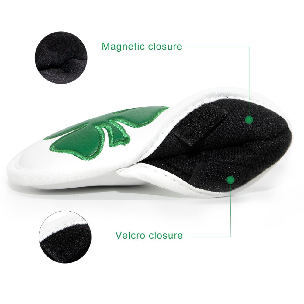 Golf Club Iron Cover Headcover Lederen Golf Iron Kopafdekkingen Golf Club Iron Headovers Wiggen Covers 10 stks/set Vier- klavertje