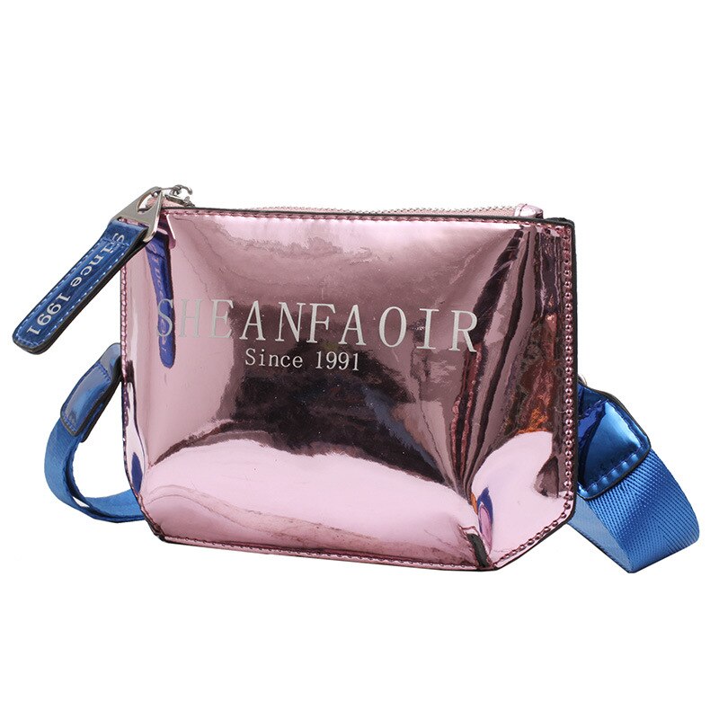 Crossbody tas met rits voor dames, vrijetijdstas, enkele schoudertas, felgekleurde borsttas: Roze