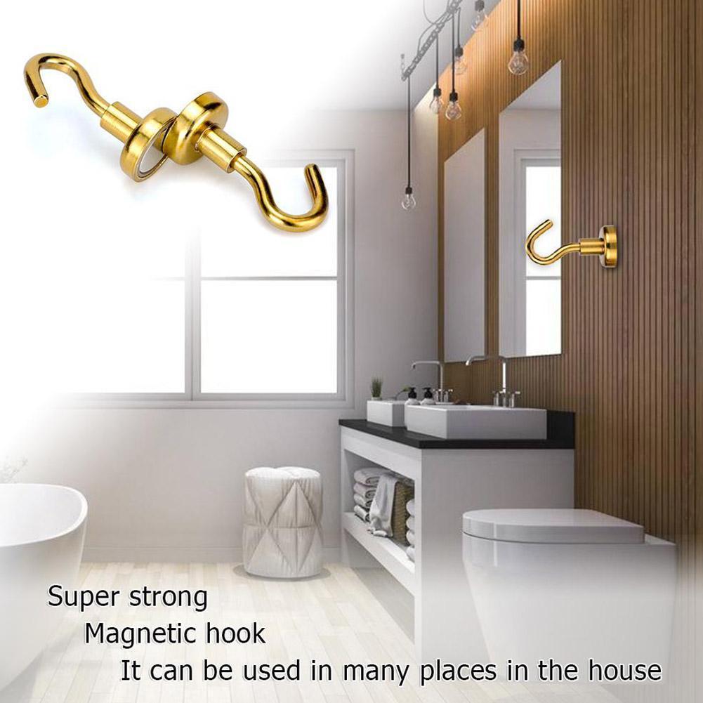 5pcs Stainless Steel Magnetic Hooks Powerful Hook Magnet Holder Hook Holder Tool Wall Suction Support Magnetic 10kg Hardwar Q3D2