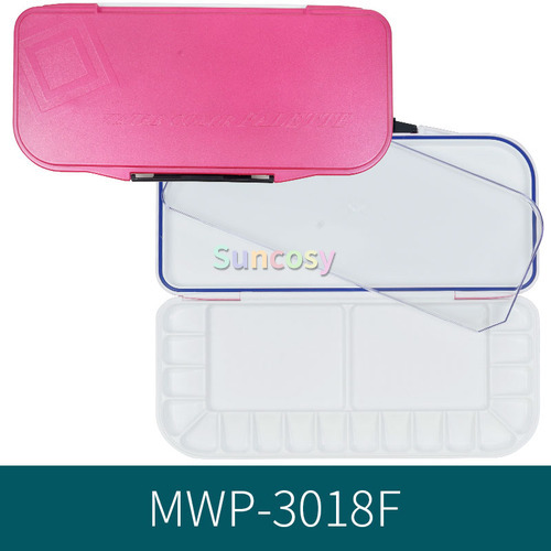 Mijello-paleta hermética a prueba de fugas para acuarelas, paleta de 18 24 33 55-Well, con amplio espacio para Mezcla de colores: MWP 3018F